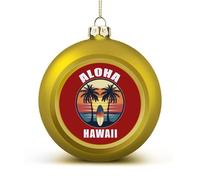 Hloha Hawaii Island Christmas Ornaments Balls Print Crafts Decorations Xmas Balls Outdoor Garden Decor
