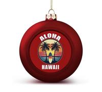 Hloha Hawaii Island Christmas Ornaments Balls Print Crafts Decorations Xmas Balls Outdoor Garden Decor