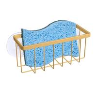 HLOOL Gold Sponge Holder for Kitchen Sink,Kitchen Sink Sponge Holder,Sink Organizer(Gold)