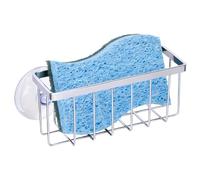 HLOOL Kitchen Sink Sponge Holder, Kitchen Sink Caddy, Sponge Holder for Kitchen Sink Suction, Dish Sponge Holder (Chrome)