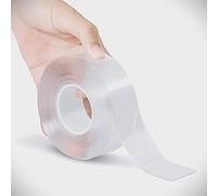 Hloomf Multi-Functional Double Sided Nano Tape - Reusable Strong Adhesive Tape -Double Sided Tape Heavy Duty - Traceless Washable Removable Gel Tape - Huge 3m x 30mm Roll