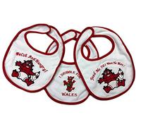 HlpiAMok Yasirona Wales Welsh Dragon Embroidered Baby Bib - 3Pk