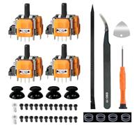 HLRAO 4pcs Hall-Effect Joysticks Replacement for DualSense PS5 Controller,3D Analog Sensor Module for PS5 Joystick Thumb Stick Controller Accessories Parts with Repair Tools