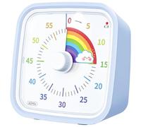 HLRTBCN 60 Minute Visual with Protective Case, Rainbow Disk, Silent Countdown Time Management Tool Light Blue Aqiong