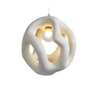 HLRTBCN Bird Nest Design Hanging Lamp, E26/27 Nordic Style Resin Adjustable Height Pendant Light for Living Room Bedroom(White) Aqiong