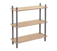 HLRTBCN Bookcase Industrial Bookshelf Simple Combination Bookcases and Book Shelves Floor-standing Display Shelving Unit for Living Room Bedroom and Home Office Bookshelf (Size : 3-Tier) Aqiong