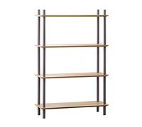 HLRTBCN Bookcase Industrial Bookshelf Simple Combination Bookcases and Book Shelves Floor-standing Display Shelving Unit for Living Room Bedroom and Home Office Bookshelf (Size : 4-Tier) Aqiong