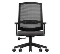 HLRTBCN Ergonomic Office Chair Height Adjustable Comfortable Breathable Mesh Back Managerial s Wheels Computer Comfortable (Black) Aqiong