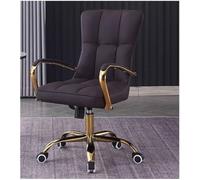 HLRTBCN Ergonomic Office Chair Work Leather Desk 89-98 Cm Height Adjustment Mid-Back Task Swivel Steel Legs Computer Desk Comfort Aqiong