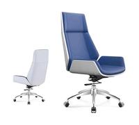 HLRTBCN Ergonomic Office Chair Work Swivel Desk Adjustable Pu Leather Desk With Wheels Computer Executive Swivel Task Comfort Aqiong