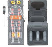 HLRTBCN Full Body Massage Mat with Heat 20 Neck Shiatsu Kneading Massage Heads, Multifunctional Electric Heated Massage Chair Back Pad for Back Lumbar Leg Pain Relief Heating Pad Aqiong