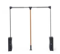 HLRTBCN Hang pull down wardrobe rail lift, hydraulic closet lifter 540-1250 mm, load capacity 15 kg, telescopic hanger storage system, multifunctional telescopic clothes rod,540-680mm,Grey Aqiong