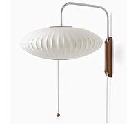 HLRTBCN Interior Creative Wall Lamp Led Oval Natural Silk Fabric Pull Switch Wall Light,Modern Wall Lamp, Japanese Light Suitable for Living Room Bedroom Bedside Lighting Aqiong