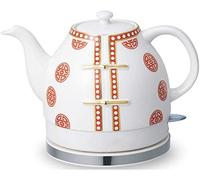 HLRTBCN Kitchen Electric Ceramic Cordless Kettle Teapotretro 1L Jug, 1200W Water Fast for Tea, Coffee, Soup, Removable Base, Boil Dry Protection,Cold Touch Handle/a Aqiong