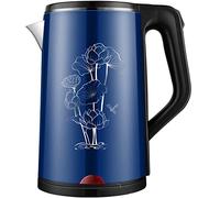 HLRTBCN Kitchen Electric Kettle, 2.5L Large Capacity, Pp Outer Layer, Stainless Steel, Automatic Shutdown and Boiling Protection Function, Seal Heat Preservation/Sapphire Blue Aqiong