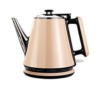 HLRTBCN Kitchen Fast Boil Electric Kettle, Rapid Boil, Automatic Power Off, Rotational Base, Coffee Kettle Fast Boil Illuminated Jug Kettle, 1L, 1350W/Gold Aqiong