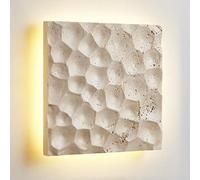 HLRTBCN Mid Century Natural Yellow Travertine Hallway Wall Sconce Japanese Wabi-sabi Style Bedside Wall Light Modern Nordic Bedroom Wall Lamp for Living Room Stairs Aisle Balcony Entrance Hall Aqiong