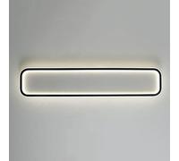 HLRTBCN Minimalist LED Wall Light Rectangular Wall Sconce Lighting, Contemporary Strip Linear Wall/Ceiling Lamp, Home Decoration 31.5" Wall Wash Light for Living Room Bedroom (Black 6000k) Aqiong