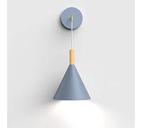 HLRTBCN Nordic Macron Wall Light Wooden Hanging Wall Sconce Hang Wire Adjustable, E27 Wood Wall Mount Lamp Modern Frosted Metal Wall Lighting Fixture for Bedroom Bedside Hallway Hotel Island Aqiong