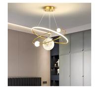 HLRTBCN Post-Modern Lunar Astronaut LED Pendant Light - Unique Suspension Lamp for Bedroom Dining Room Foyer Modern Light Fixture Stylish Home Decor Cosmic Design Aqiong