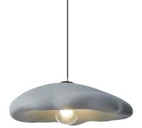 HLRTBCN Resin Cloud Pendant Light, Wabi-sabi Hanging Lamp Fixture Cream Adjustable Chandelier for Dining Room Living Room Bedroom Hall(Grey) Aqiong