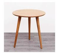 HLRTBCN Solid Oak Round Side Table Compact Wooden Bedside Table Lamp Table for Bedroom Office Small Spaces 50x50CM Rustic Natural Wood Finish Aqiong