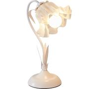 HLRTBCN Vintage Lily Flower Desk Lamp for Bedroom and Living Room Cute Table Lamp with 4 Way Rotary Switch Retro Reading Lamp for Office and Bedside Aqiong