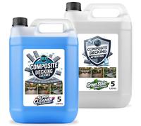 HLS Supplies 10L Composite Plastic Decking Cleaner and Reviver & Aftercare Pack - Deck Algae and Mould Remover - Removes Dirt, Grime and Bird Droppings