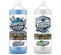 HLS Supplies 2L Composite Plastic Decking Cleaner and Reviver & Aftercare Pack - Deck Algae and Mould Remover - Removes Dirt, Grime and Bird Droppings