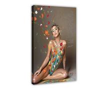 HLSAME MILEY CYRUS - Flowers - Poster Canvas Poster Wall Art Decor Print Picture Paintings for Living Room Bedroom Decoration 16x24inch(40x60cm)