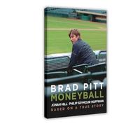 HLSAME Moneyball Movie Poster Canvas Poster Wall Art Decor Print Picture Paintings for Living Room Bedroom Decoration 16x24inch(40x60cm)