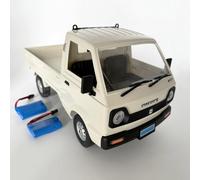 HLSFWDRIVE WPL D14 RC Car 4x4 Suzuki RC Kei Truck 1/10 Scale Remote Control Drift Car 4WD 2.4 GHz 280 Motor Proportional Throttle Seering Carry Vehicle Revised Chassis 4WD Hobby Toy Adult 2 Batteries