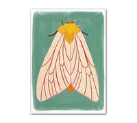 HLSHOE Butterfly Ladybird Tiger Moth Beetle Feather Wall Art Canvas Painting Nordic Posters And Print Wall Pictures For Kids Room Decor (Color : 2, Size : 30X40 cm No Framed)