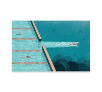 HLSHOE Inspiring Poster Expand Comfort Zone Swimming Pool Canvas Paintings Wall Art Print Pictures for Office Home Decorative (Color : 1, Size : 40x50 cm no frame)