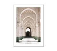 HLSHOE Marrakech Arches Great Halls Palm Leaves Waterfall Nordic Poster Wall Art Print Canvas Painting Decor Picture For Living Room (Color : A, Size : 50x70cm No Frame)