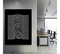 HLSHOE Posters and Prints Black Joy Division Unknown Pleasures Music Poster Wall Art Pictures Canvas Painting For Bedroom Home Decor (Color : A, Size : 50x70cm no frame)