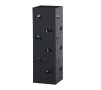 Hltdzer Commercial Metal Umbrella Holder Corridor Entrance Metal Large Capacity Umbrella Storage Shelf Indoor Large-capacity Square Umbrella Stand Rack Metal Umbrella Stand For Entryway(Black)