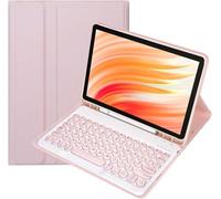 HLTOOP Keyboard Case for Amazon Fire HD 10 and 10 Plus Tablet (13th/11th Generation, 2023/2021 Release) - Magnetic Detachable Keyboard with Pen Holder,Pink