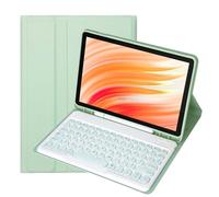 HLTOOP Keyboard Case for Amazon Fire HD 10 and 10 Plus Tablet (13th/11th Generation, 2023/2021 Release) - Magnetic Detachable Keyboard with Pen Holder,Green