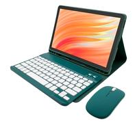 HLTOOP Keyboard Case for Amazon Kindle Fire HD 10 & 10 Plus (13th/11th Generation, 2023/2021), Detachable Bluetooth Keyboard, Pencil Holder,Deep Green