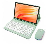 HLTOOP Keyboard Case for Amazon Kindle Fire HD 10 & 10 Plus (13th/11th Generation, 2023/2021), Detachable Bluetooth Keyboard, Pencil Holder,Green