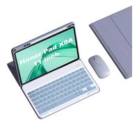 HLTOOP Keyboard Case for Honor Pad X8A 11 Inch 2024, Backlit Detachable Wireless Bluetooth Keyboard with Pencil Holder, Tablet Mouse,Purple