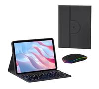 HLTOOP Keyboard Case for Honor Pad X9 11.5 Inch 2023, 360° Rotatable Case,7 Color Backlit Detachable Keyboard,Black with mouse