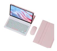 HLTOOP Keyboard Case for Honor Pad X9 11.5 Inch 2023, Detachable Backlit Wireless Keyboard with Protective Cover,Pink with Mouse