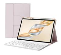 HLTOOP Keyboard Case for Honor Pad X9a/X9 Pro 11.5 inch 2025, 360° Rotatable Magnetic Case with Pencil Holder,Detachable Bluetooth Keyboard,Pink