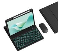 HLTOOP Keyboard Case for Huawei MatePad 11.5S 2024, Backlit Detachable Wireless Bluetooth Keyboard with Pencil Holder, Tablet Mouse,Black