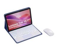 HLTOOP Keyboard Case for Lenovo Tab 10.1" 2025 (TB-311FU/TB-311XU), 7 Color Backlit Bluetooth Keyboard with Touchpad, Soft TPU Back Cover, Bluetooth Mouse,Purple