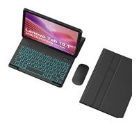 HLTOOP Keyboard Case for Lenovo Tab 10.1" 2025 (TB-311FU/TB-311XU), Detachable Backlit Wireless Keyboard with Protective Cover, Tablet Mouse,Black