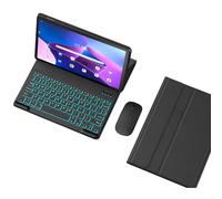 HLTOOP Keyboard Case for Lenovo Tab M10 3rd Gen 10.1" TB328FU, Detachable Backlit Wireless Keyboard with Magnetic Protective Cover, Rechargeable Mouse,Black