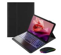 HLTOOP Keyboard Case for Lenovo Tab P12 12.7 Inch 2023,7 Color Backlit, Detachable Keyboard with Touchkpad, Dual Mode Mouse